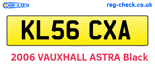 KL56CXA are the vehicle registration plates.