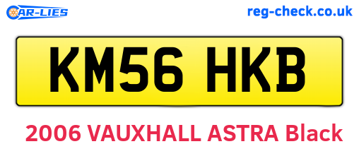 KM56HKB are the vehicle registration plates.