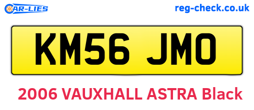 KM56JMO are the vehicle registration plates.