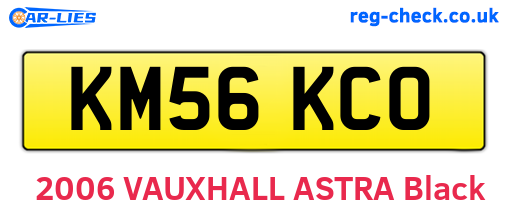 KM56KCO are the vehicle registration plates.