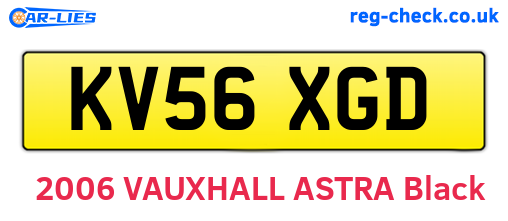 KV56XGD are the vehicle registration plates.