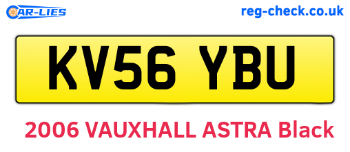 KV56YBU are the vehicle registration plates.