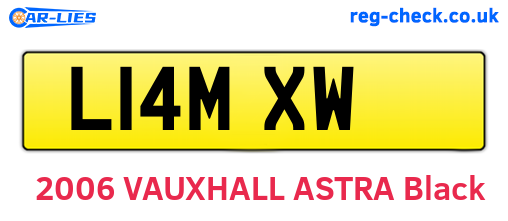 L14MXW are the vehicle registration plates.