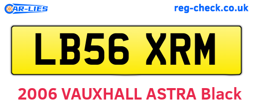 LB56XRM are the vehicle registration plates.