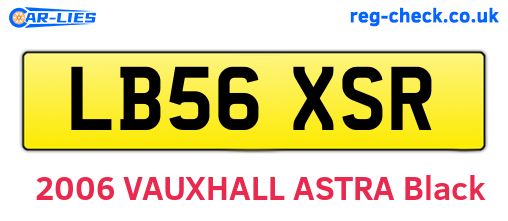 LB56XSR are the vehicle registration plates.