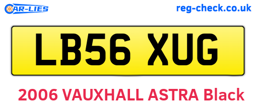 LB56XUG are the vehicle registration plates.