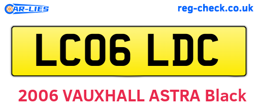 LC06LDC are the vehicle registration plates.