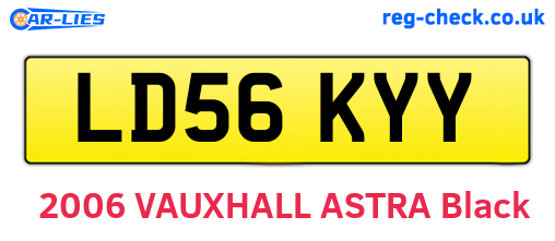 LD56KYY are the vehicle registration plates.