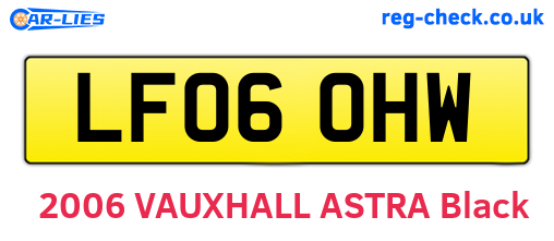 LF06OHW are the vehicle registration plates.