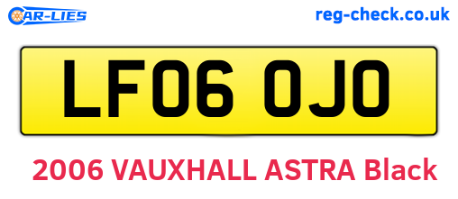 LF06OJO are the vehicle registration plates.