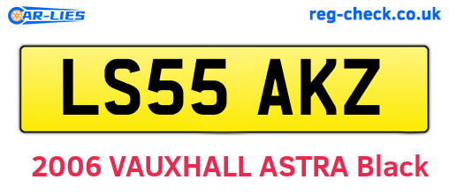 LS55AKZ are the vehicle registration plates.