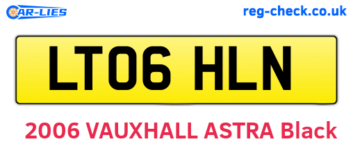 LT06HLN are the vehicle registration plates.