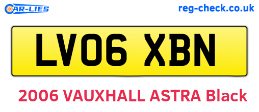 LV06XBN are the vehicle registration plates.