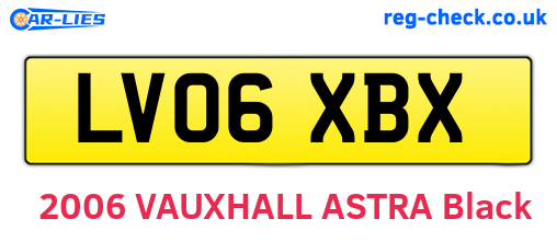 LV06XBX are the vehicle registration plates.