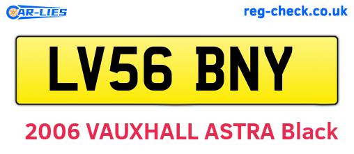 LV56BNY are the vehicle registration plates.