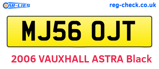 MJ56OJT are the vehicle registration plates.