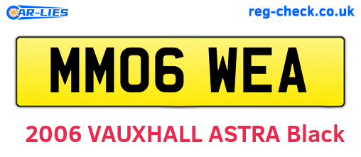 MM06WEA are the vehicle registration plates.