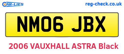 NM06JBX are the vehicle registration plates.