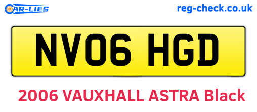 NV06HGD are the vehicle registration plates.