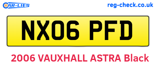 NX06PFD are the vehicle registration plates.