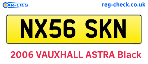 NX56SKN are the vehicle registration plates.