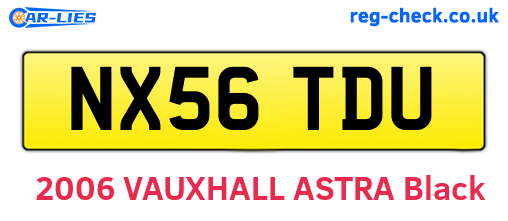 NX56TDU are the vehicle registration plates.
