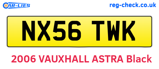NX56TWK are the vehicle registration plates.