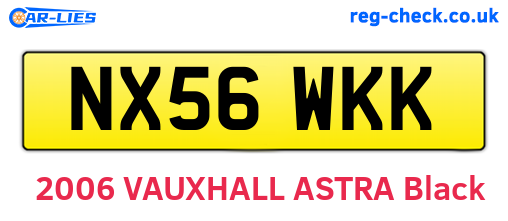 NX56WKK are the vehicle registration plates.