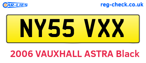 NY55VXX are the vehicle registration plates.