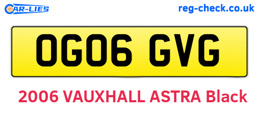 OG06GVG are the vehicle registration plates.
