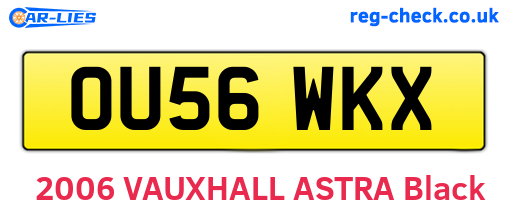 OU56WKX are the vehicle registration plates.