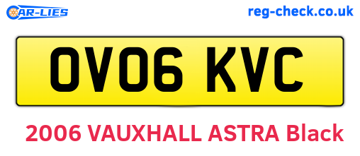 OV06KVC are the vehicle registration plates.