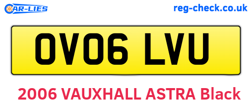 OV06LVU are the vehicle registration plates.