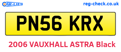 PN56KRX are the vehicle registration plates.