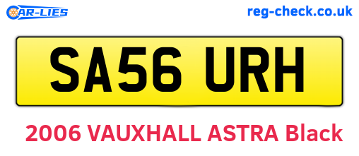 SA56URH are the vehicle registration plates.