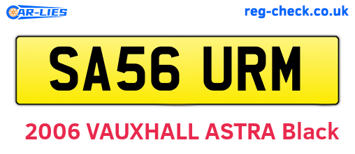 SA56URM are the vehicle registration plates.