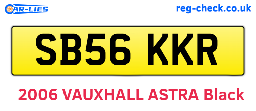 SB56KKR are the vehicle registration plates.