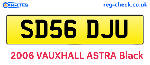 SD56DJU are the vehicle registration plates.