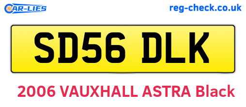 SD56DLK are the vehicle registration plates.