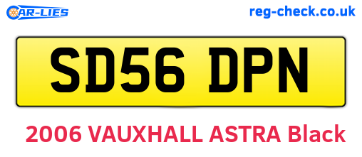 SD56DPN are the vehicle registration plates.