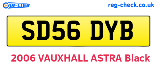 SD56DYB are the vehicle registration plates.
