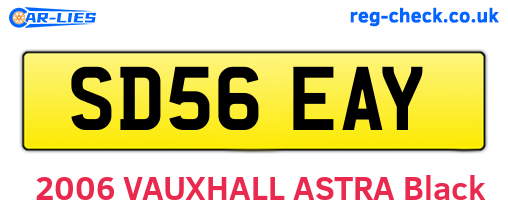 SD56EAY are the vehicle registration plates.
