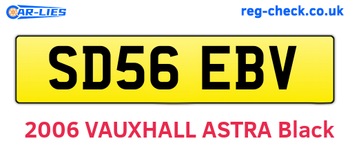 SD56EBV are the vehicle registration plates.