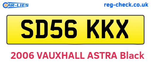 SD56KKX are the vehicle registration plates.