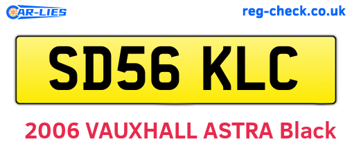 SD56KLC are the vehicle registration plates.