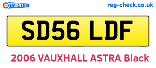 SD56LDF are the vehicle registration plates.
