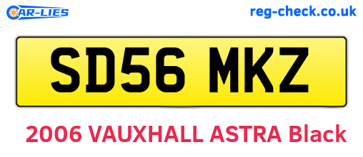 SD56MKZ are the vehicle registration plates.