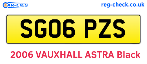 SG06PZS are the vehicle registration plates.