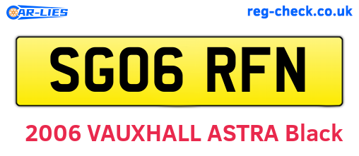 SG06RFN are the vehicle registration plates.