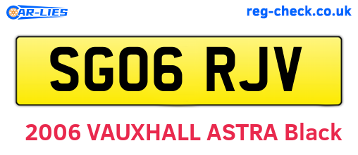 SG06RJV are the vehicle registration plates.